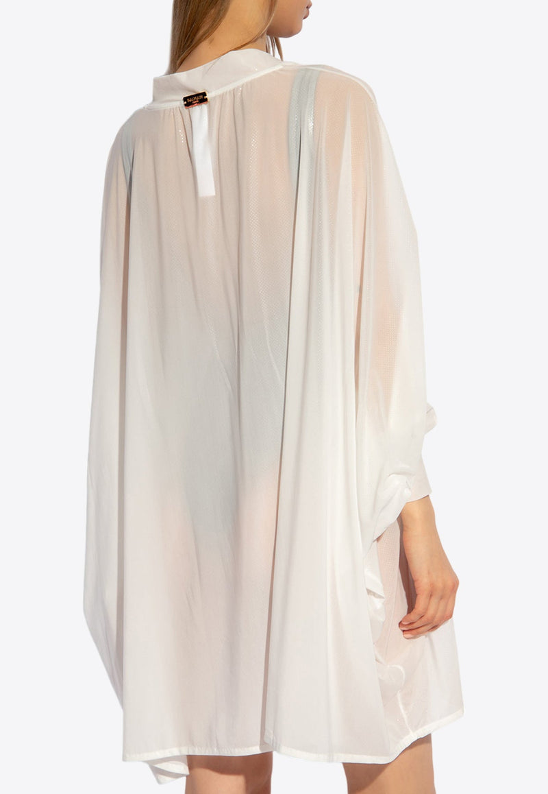 Sheer Kaftan Mini Dress