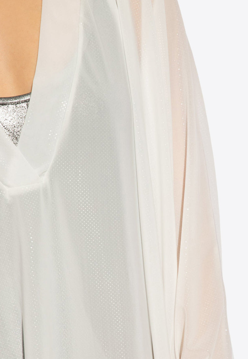 Sheer Kaftan Mini Dress