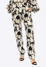 Horse-Print Pajama Pants