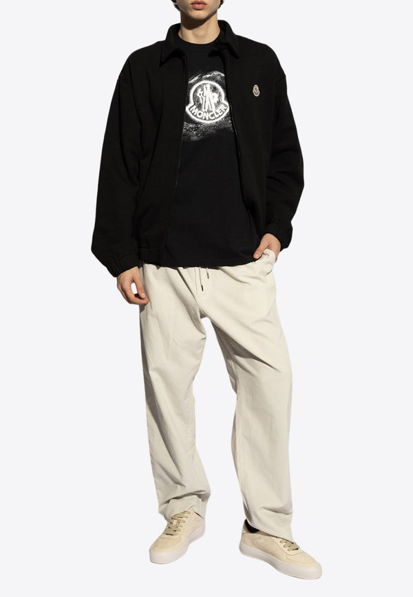 Logo Patch Zip-Up Sweatshirt