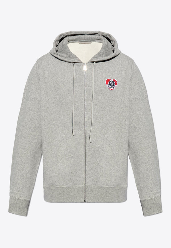 Heart Logo Zip-Up Hooded Sweatshirt