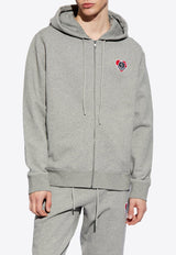 Heart Logo Zip-Up Hooded Sweatshirt