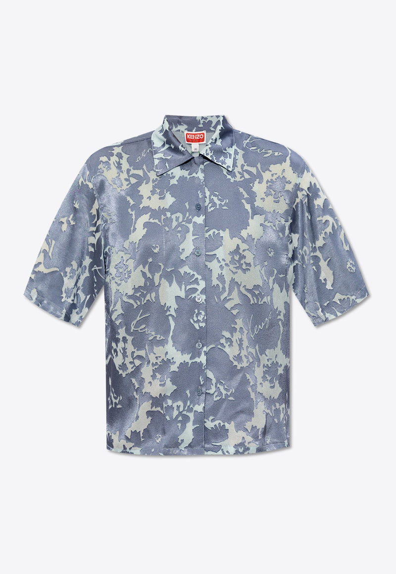 Floral Print Short-Sleeved Shirt