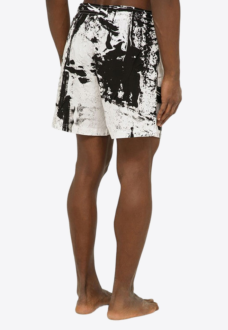 Abstract Print Swim Shorts