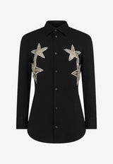 Starry Night Crystal-Embellished Shirt