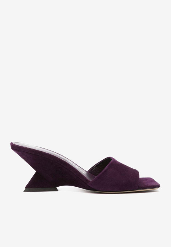 Cheope 70 Suede Wedge Mules