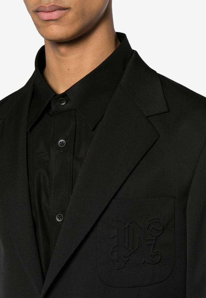 Single-Breasted Twill Blazer