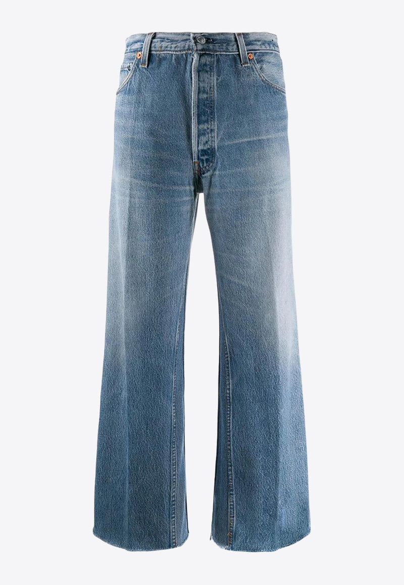 Wide-Leg Cropped Jeans