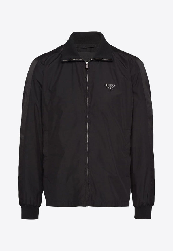 Silk-Blend Zip-Up Jacket