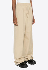 Logo Plaque Wide-Leg Pants