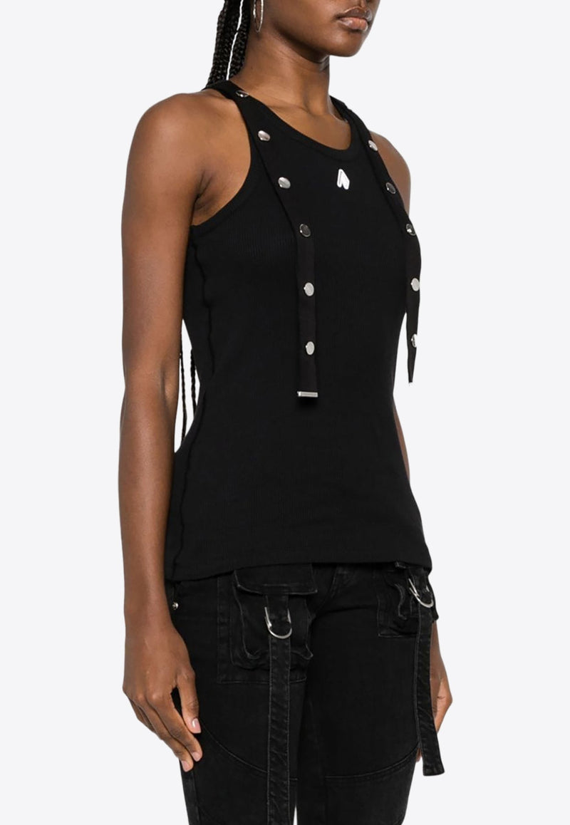 Strap Detail Ribbed Tank Top