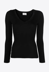 Cipria V-neck Fine Knit Sweater