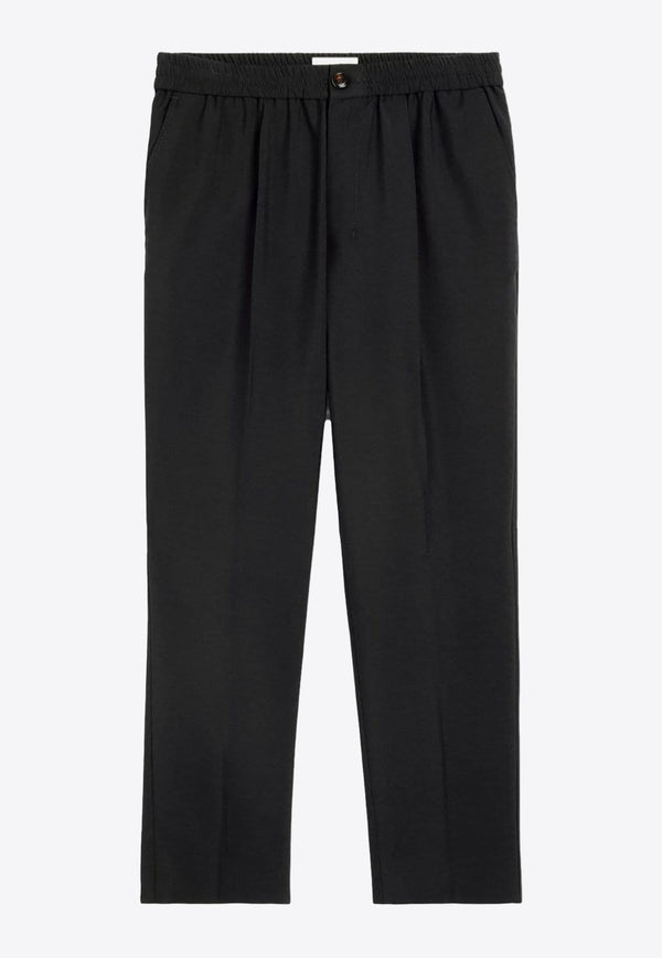 Cropped Wool Tapered Pants