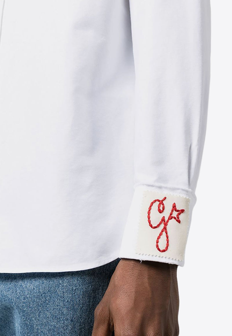 Embroidered Logo Long-sleeved Shirt