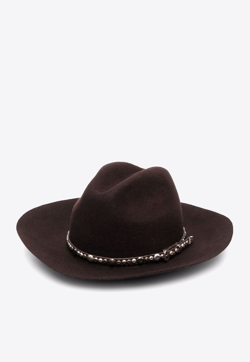 Studded Strap Cowboy Hat