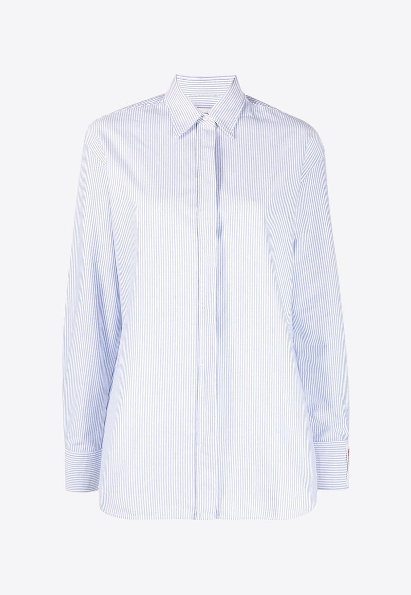 Oxford Striped Long-Sleeved Shirt
