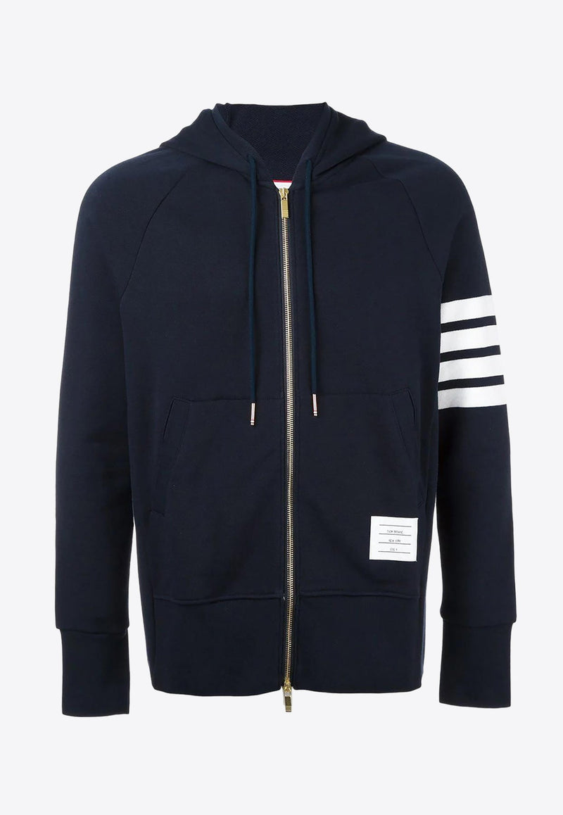 4-bar Stripes Zip-Up Hooded Sweatshirt