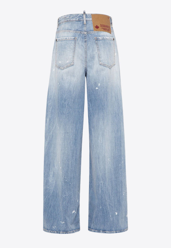 Distressed Faded Traveler Jeans