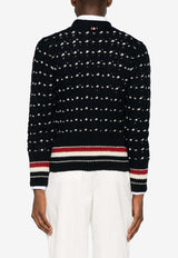 RWB Stripe Cable Knit Cardigan