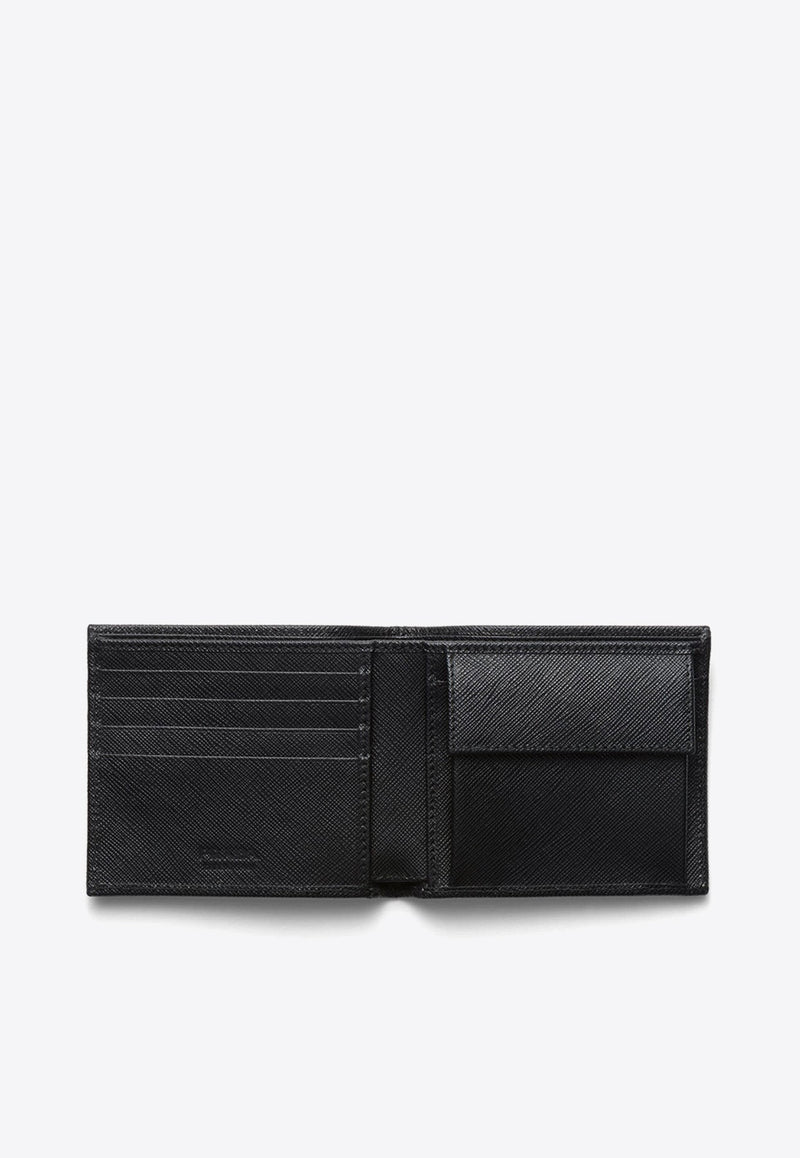 Logo Plaque Bi-Fold Re-Nylon Wallet