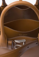Medium Logo Leather Top Handle Bag