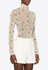 Poppy Print Turtleneck Bodysuit