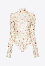 Poppy Print Turtleneck Bodysuit