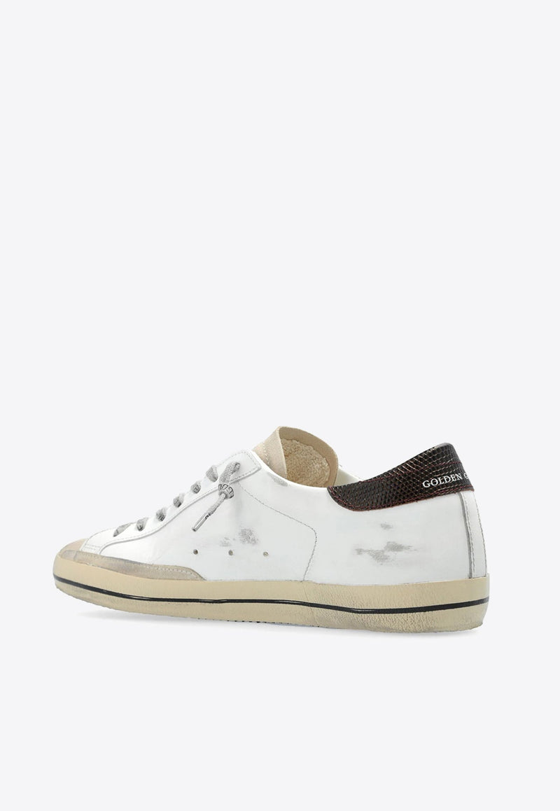 Super-Star Distressed Leather Sneakers