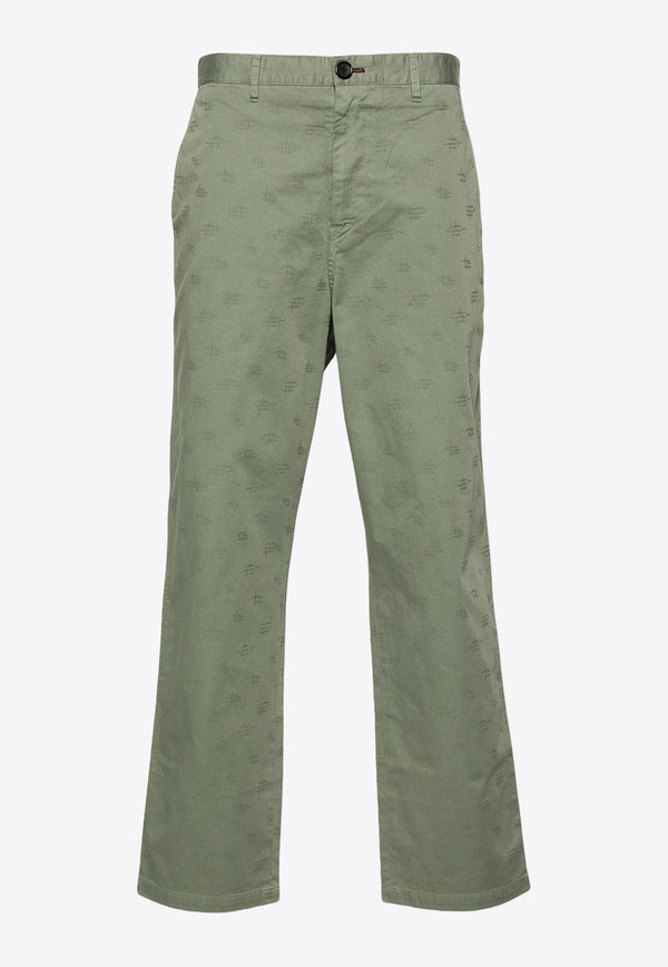 Monogram Jacquard Straight Pants