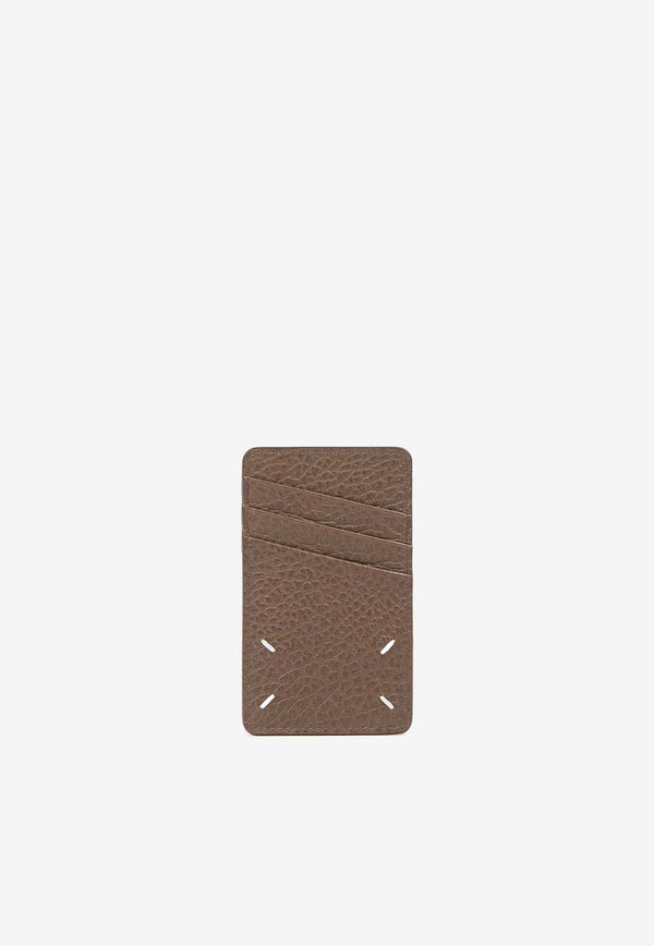 Four Stitches Grained Leather Cardholder