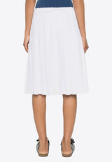 Poplin Pleated Skirt