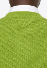 Ribbed Knit Crewneck Sweater