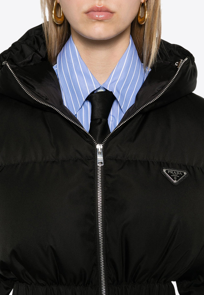 Re-Nylon Hooded Puffer Jacket