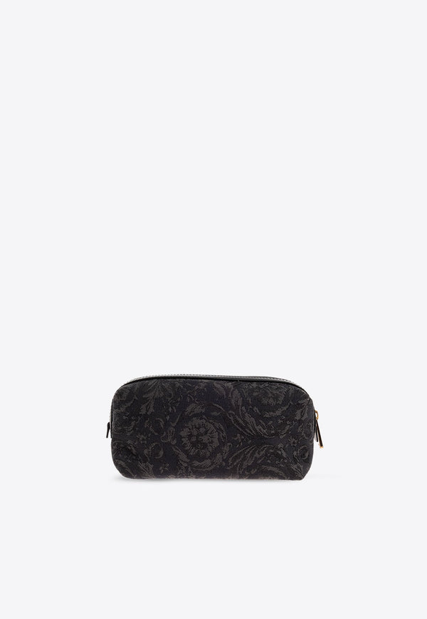 Embroidered Logo Jacquard Pouch Bag