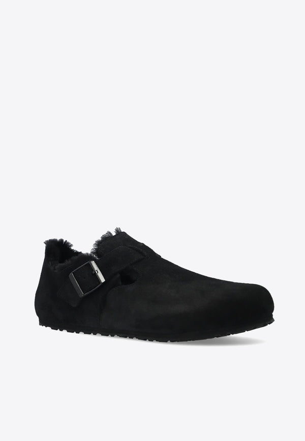 London Shearling Suede Loafers