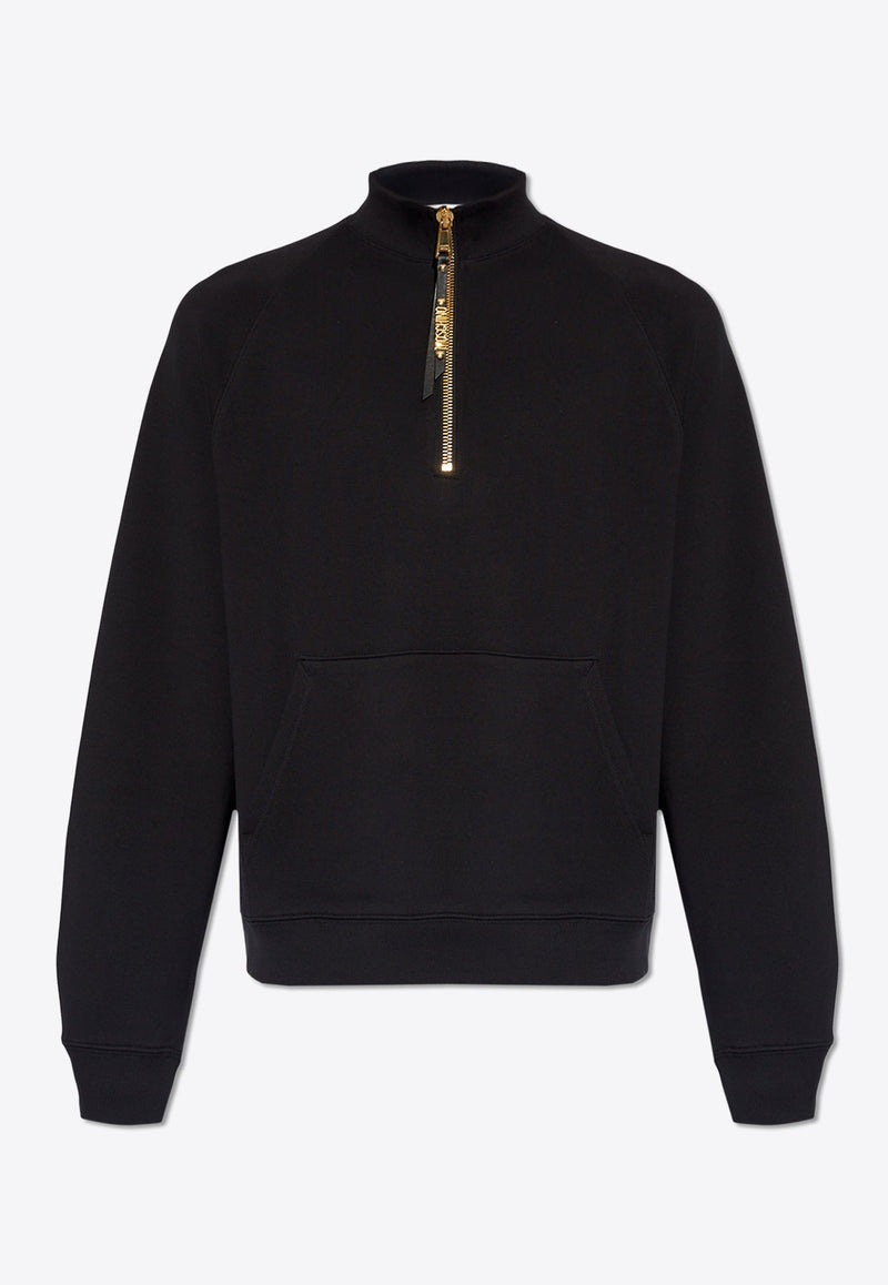 Half-Zip Long-Sleeved Sweatshirt