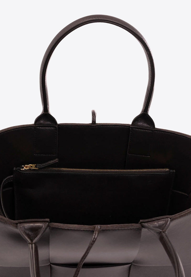 Small Arco Intrecciato Leather Tote Bag