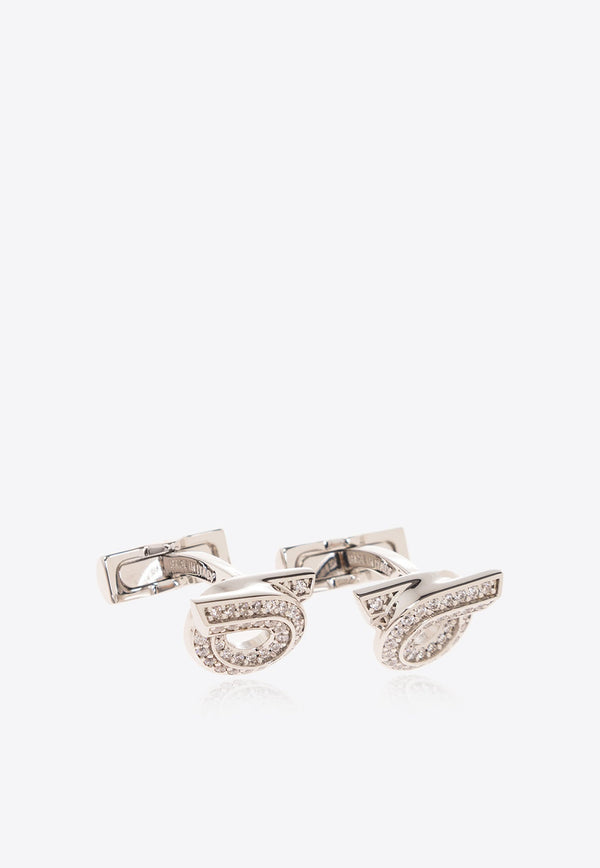 Encrusted Logo Cufflinks