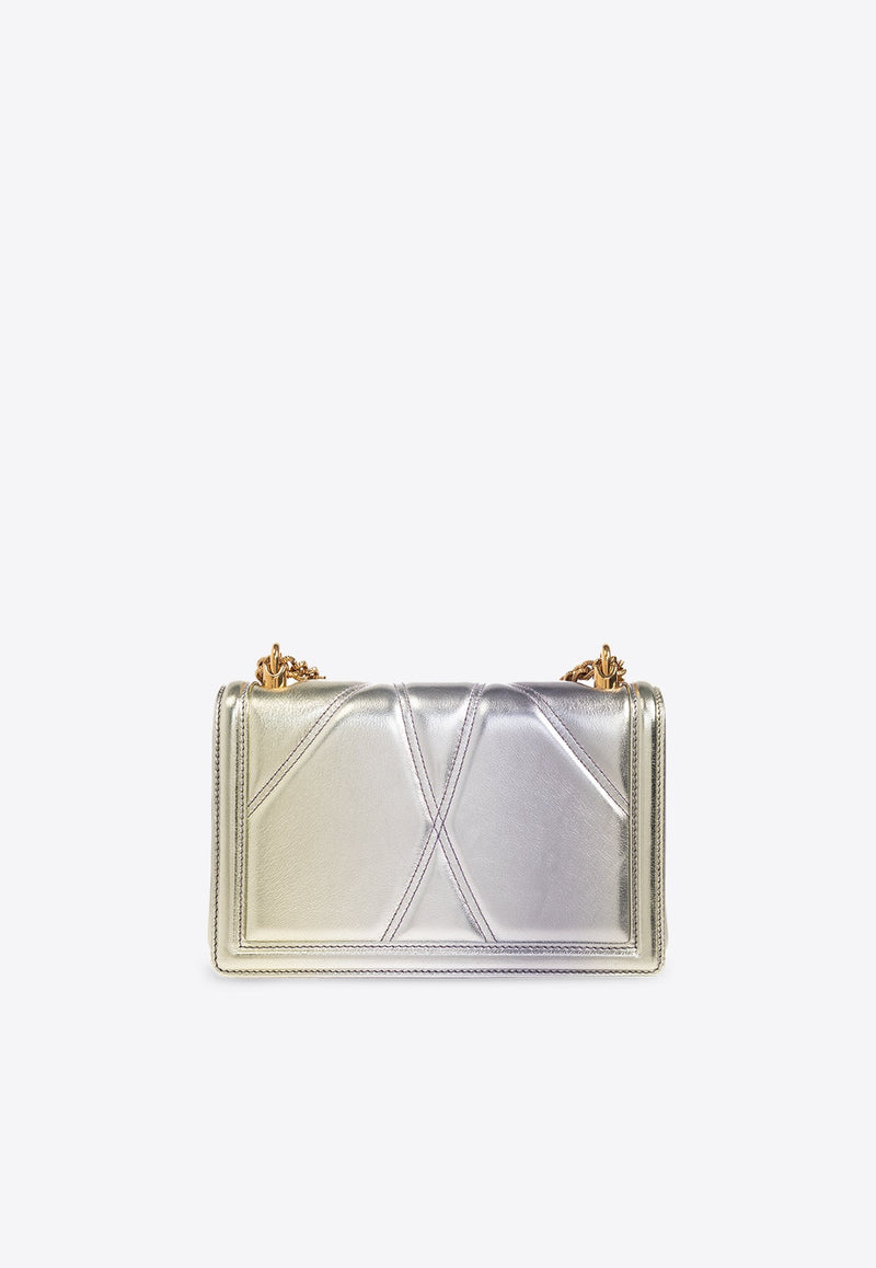 Medium Devotion Metallic Leather Shoulder Bag