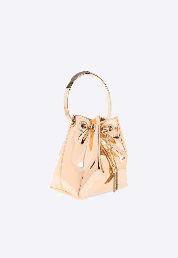 Bon Bon Mirrored Leather Bucket Bag