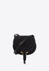 Marcie Suede and Leather Shoulder Bag