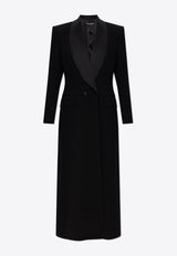 Single-Breasted Wool Long Coat