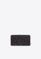 Barocco Jacquard Zip-Around Wallet