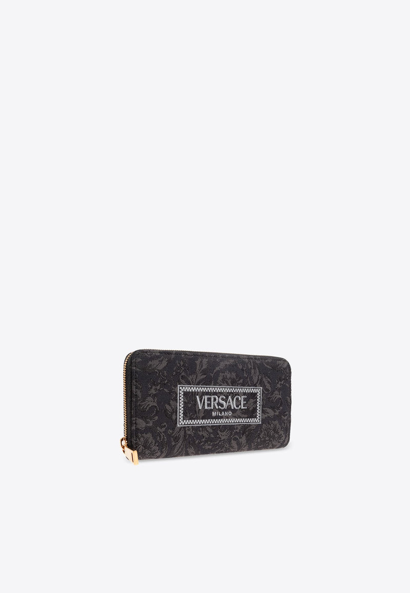 Barocco Jacquard Zip-Around Wallet