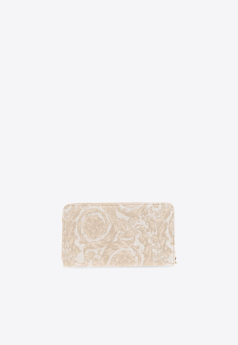 Barocco Jacquard Zip-Around Wallet