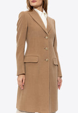 Single-Breasted Camel Hair Coat