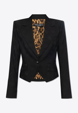 Single-Breasted Cropped Blazer