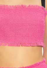 Tweed Cropped Tank Top