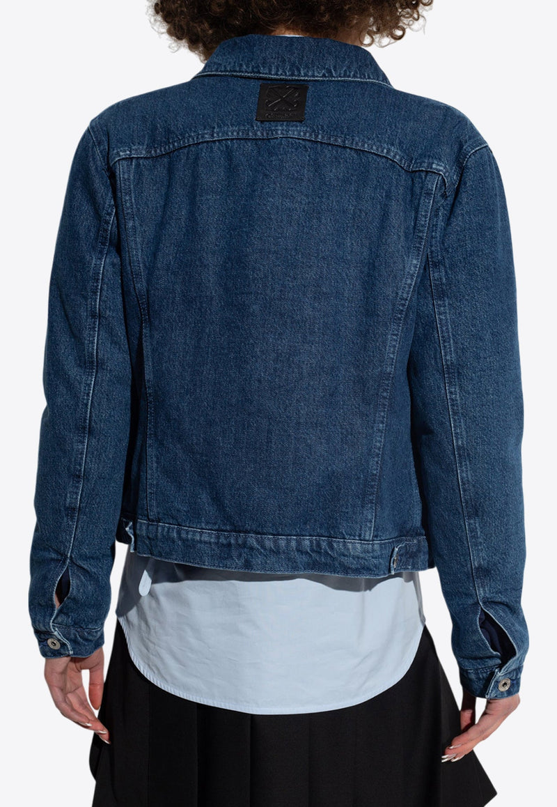 Logo Patch Short Denim Jacket