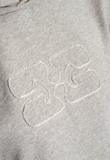 Logo Embroidered Cropped Hoodie